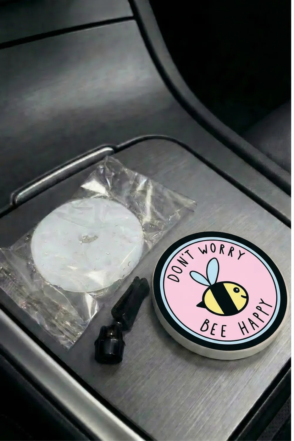 Bee Happy Yuvarlak Fan Oto Kokusu