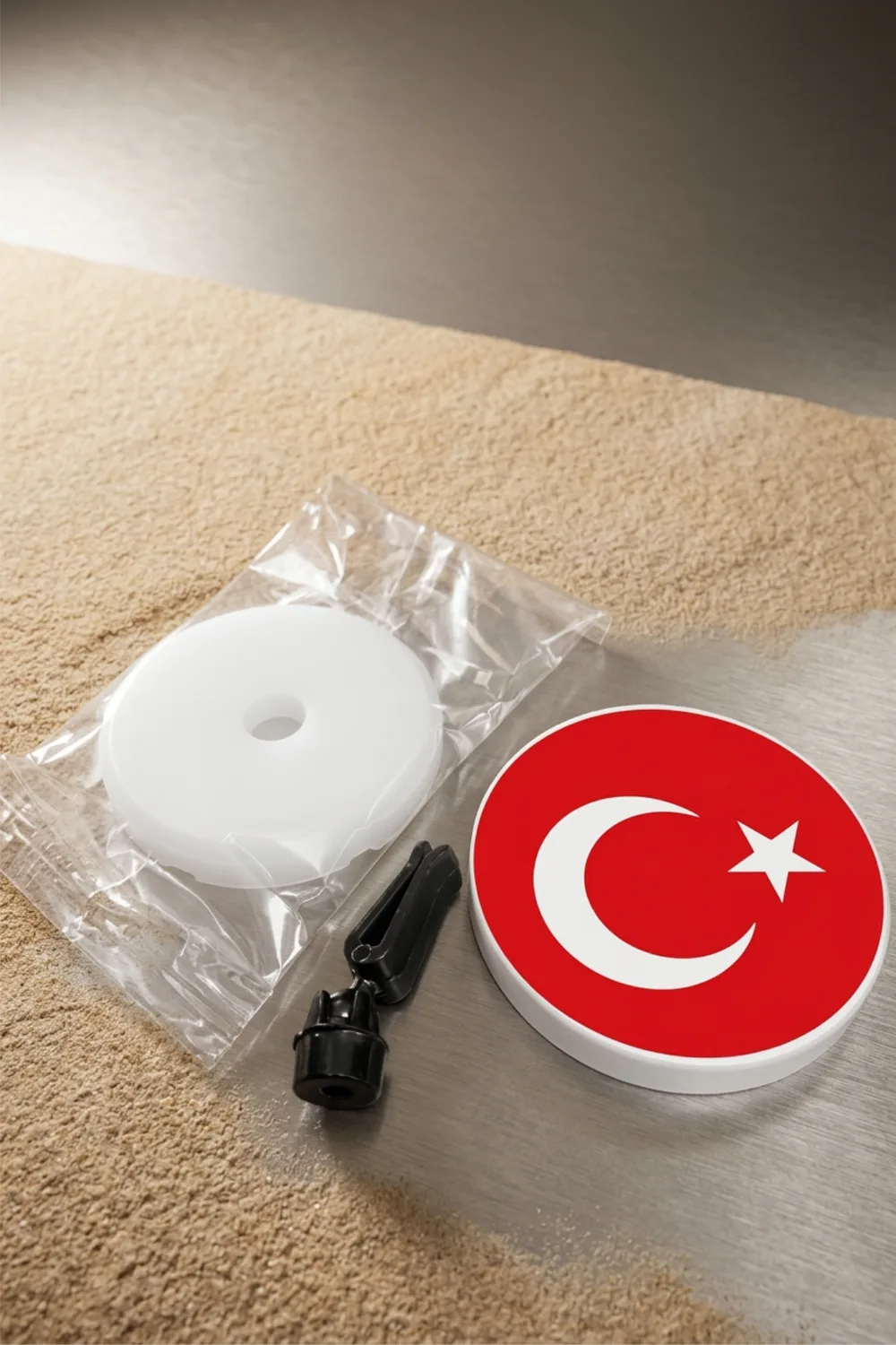 Türk Bayrağı Yuvarlak Fan Oto Kokusu